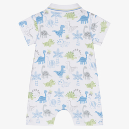 Kissy Kissy-White Pima Cotton Dino Shortie | Childrensalon Outlet