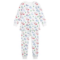 Kissy Kissy-White Pima Cotton Dog Pyjamas | Childrensalon Outlet