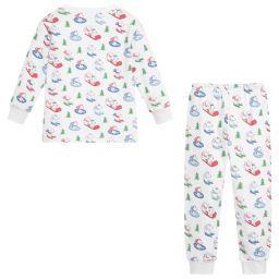 Kissy Kissy-White Pima Cotton Dog Pyjamas | Childrensalon Outlet