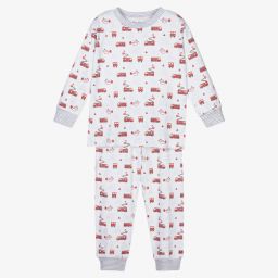 Kissy Kissy-White Pima Cotton Fire Pyjamas | Childrensalon Outlet