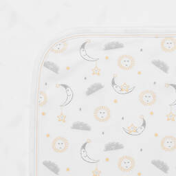 Kissy Kissy-بطانية قطن بيما لون أبيض للأطفال (73 سم) | Childrensalon Outlet