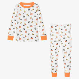 Kissy Kissy-White Pima Cotton Hello Hallo Pyjamas | Childrensalon Outlet