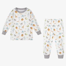 Kissy Kissy-White Pima Cotton Joy Pyjamas | Childrensalon Outlet