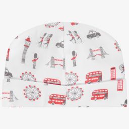 Kissy Kissy-قبعة قطن بيما جيرسي لون أبيض للأطفال | Childrensalon Outlet