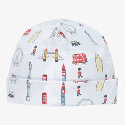 Kissy Kissy-قبعة قطن بيما جيرسي لون أبيض للأطفال | Childrensalon Outlet