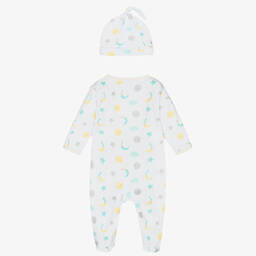 Kissy Kissy-أفرول وقبعة قطن بيما لون أبيض للأطفال | Childrensalon Outlet