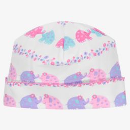 Kissy Kissy-White Pima Cotton Nelly Hat | Childrensalon Outlet