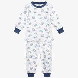 Kissy Kissy-White Pima Cotton Pyjamas | Childrensalon Outlet