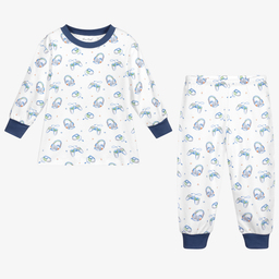 Kissy Kissy-White Pima Cotton Pyjamas | Childrensalon Outlet
