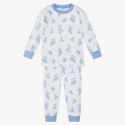 Kissy Kissy-White Pima Cotton Robot Pyjamas | Childrensalon Outlet