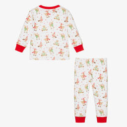 Kissy Kissy-White Pima Cotton Winter Friends Pyjamas | Childrensalon Outlet