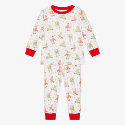 Kissy Kissy-White Pima Cotton Winter Friends Pyjamas | Childrensalon Outlet