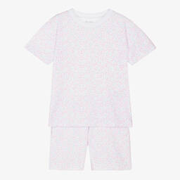 كيسي كيسي-بيجاما قطن بيما لون أبيض للبنات | Childrensalon Outlet