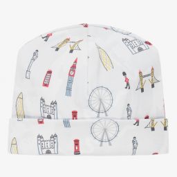 Kissy Kissy-قبعة قطن بيما لون رمادي وأبيض للأطفال | Childrensalon Outlet