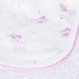 Kissy Kissy-White Pixie Cotton Blanket (72cm) | Childrensalon Outlet