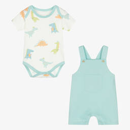 Kissy Love-طقم دانغريز قطن بيما لون أزرق للمواليد | Childrensalon Outlet