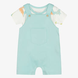 Kissy Love-طقم دانغريز قطن بيما لون أزرق للمواليد | Childrensalon Outlet