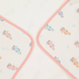 Kissy Love-Baby Girls Ivory Seahorse Party Blanket (73cm) | Childrensalon Outlet