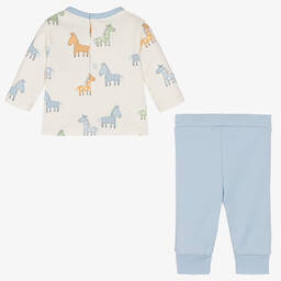 Kissy Love-Топ с зебрами и голубые брюки из хлопка | Childrensalon Outlet