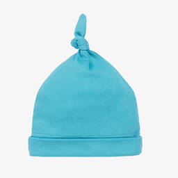 Kissy Love-Blue Whale Antics Pima Cotton Layette Hat | Childrensalon Outlet