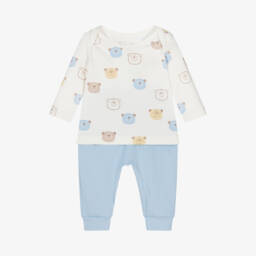 Kissy Love-Boys Blue Bear Trousers Set | Childrensalon Outlet