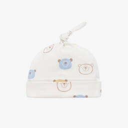 Kissy Love-Boys Ivory Bear Patterned Hat | Childrensalon Outlet