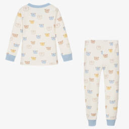 Kissy Love-Boys Ivory & Blue Bear Pyjamas | Childrensalon Outlet