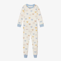 Kissy Love-Boys Ivory & Blue Bear Pyjamas | Childrensalon Outlet