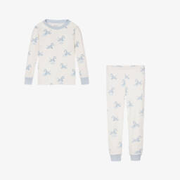 Kissy Love-Boys Ivory & Blue Zebra Nightwear | Childrensalon Outlet