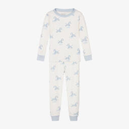 Kissy Love-Boys Ivory & Blue Zebra Nightwear | Childrensalon Outlet