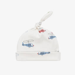 Kissy Love-Boys Ivory Helicopter Cotton Hat | Childrensalon Outlet