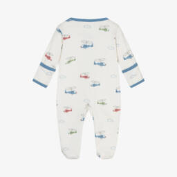 Kissy Love-Boys Ivory Helicopter Cotton Sleepsuit | Childrensalon Outlet