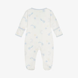 Kissy Love-Boys Ivory Star Pattern Babygrow | Childrensalon Outlet