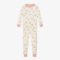 Kissy Love-Girls Cream & Pink Bear Pyjamas | Childrensalon Outlet