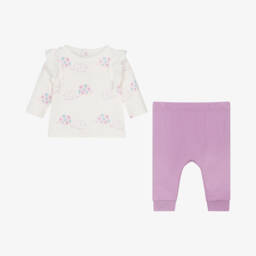 Kissy Love-Girls Elephant Print Trousers Set | Childrensalon Outlet
