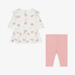 Kissy Love-Girls Floral Cotton Dress Ensemble | Childrensalon Outlet