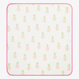 Kissy Love-Girls Ivory Fancy Pineapples Blanket (73cm) | Childrensalon Outlet
