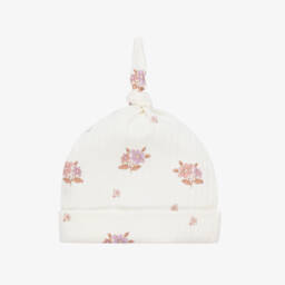 Kissy Love-Girls Ivory Floral Knot Hat | Childrensalon Outlet
