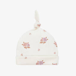 Kissy Love-Girls Ivory Floral Knot Hat | Childrensalon Outlet