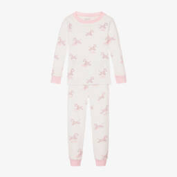 Kissy Love-Girls Ivory & Pink Zebra Sleepwear | Childrensalon Outlet