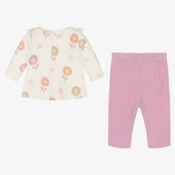كيسي لاف-طقم بنطلون قطن بيما لون زهري وبنفسجي للمولودات | Childrensalon Outlet