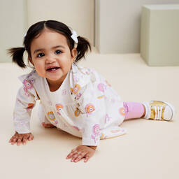 كيسي لاف-طقم بنطلون قطن بيما لون زهري وبنفسجي للمولودات | Childrensalon Outlet