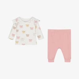 Kissy Love-Girls Pink Bear Cotton Outfit | Childrensalon Outlet