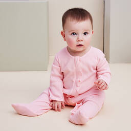 Kissy Love-Розовый комбинезон из хлопка пима | Childrensalon Outlet