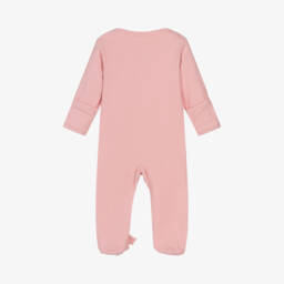Kissy Love-Girls Pink Ruffle Cotton Babygrow | Childrensalon Outlet