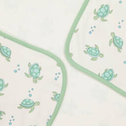 Kissy Love-Ivory Cotton Playful Turtles Blanket (73cm) | Childrensalon Outlet