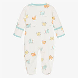 Kissy Love-Ivory Pima Cotton Dotty Chicks Babygrow | Childrensalon Outlet