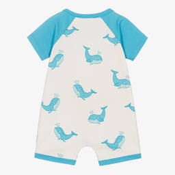 كيسي لاف-تبّان قطن بيما لون عاجي وأزرق للأطفال | Childrensalon Outlet