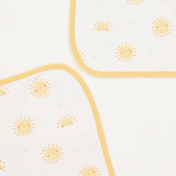 كيسي لاف-بطانية قطن بيما لون عاجي وأصفر للأطفال (73 سم) | Childrensalon Outlet