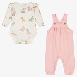 Kissy Love-Боди с зебрами и розовый полукомбинезон | Childrensalon Outlet